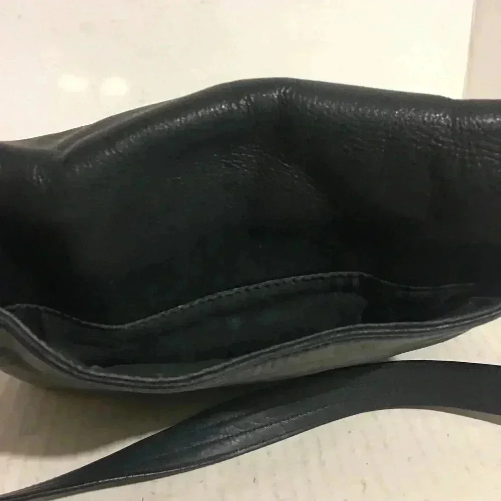 Club Monaco black leather hobo handbag